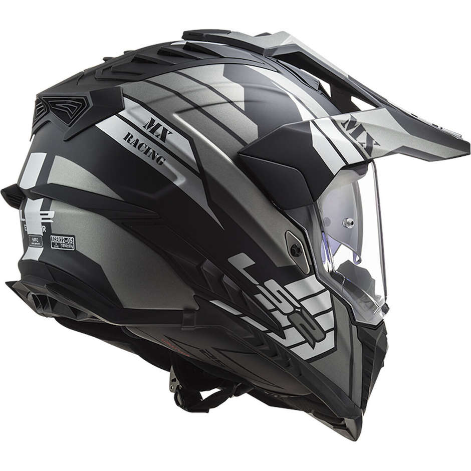 Off Road Ls2 MX701 EXPLORER HPFC ATLANTIS Matt Titanium Motorcycle Helmet