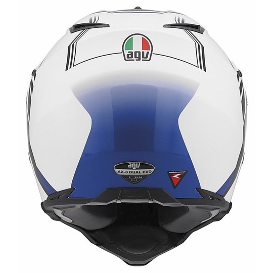 Off-road Motorcycle Helmet AGV AX-8 Dual Multi Evo GT gunmetal blue white