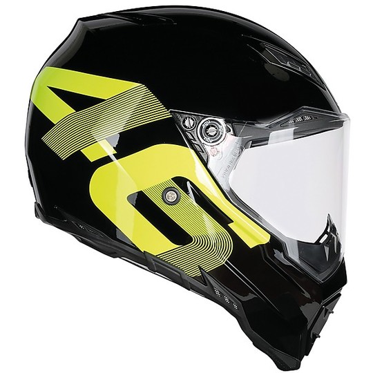 on sale AGV AX-8 Evo Naked Identity Helmet Black/Yellow 