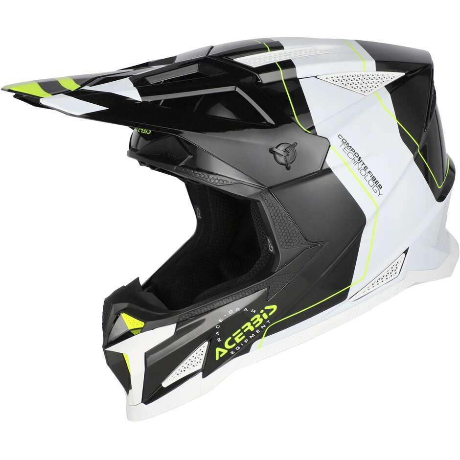 OFFROAD T711 Black White Cross Motorcycle Helmet