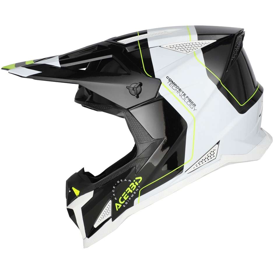 OFFROAD T711 Black White Cross Motorcycle Helmet