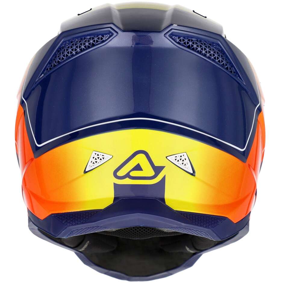 OFFROAD T711 Blue Orange Cross Motorcycle Helmet