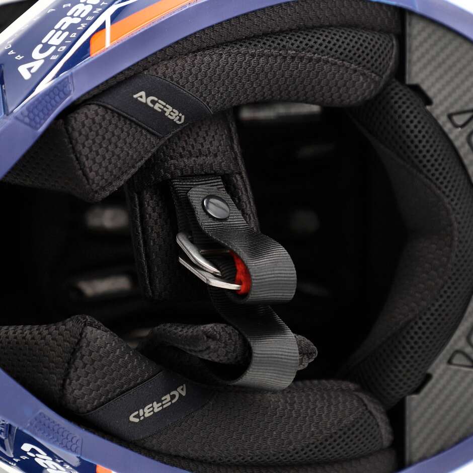 OFFROAD T711 Blue Orange Cross Motorcycle Helmet