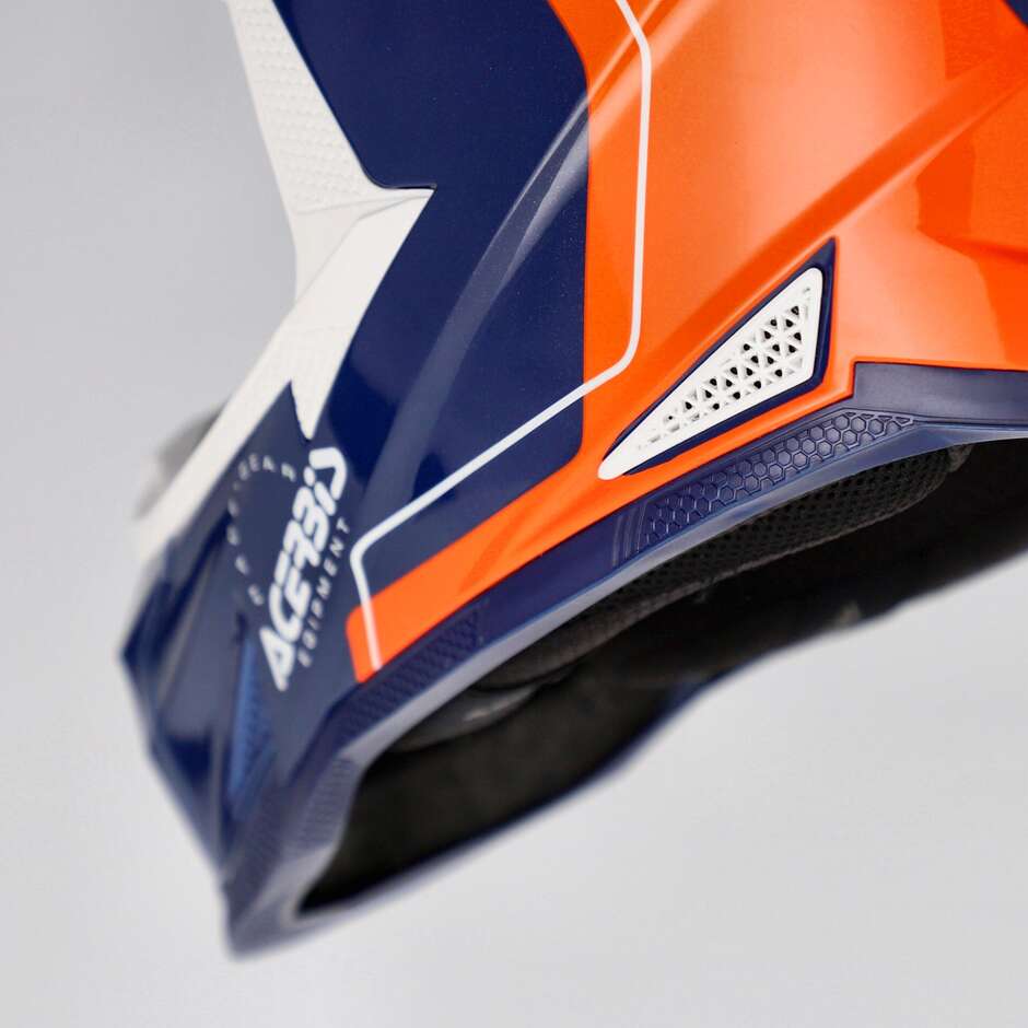 OFFROAD T711 Blue Orange Cross Motorcycle Helmet