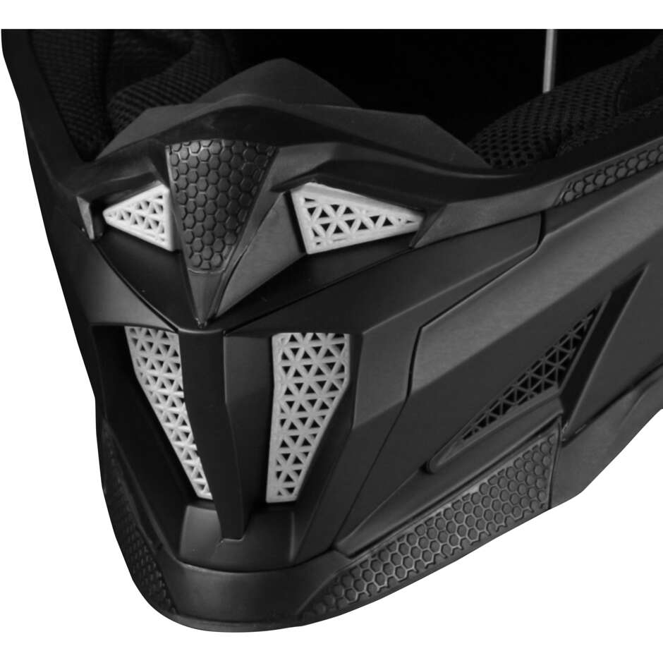 OFFROAD T711 Mattschwarzer Moto-Cross-Helm