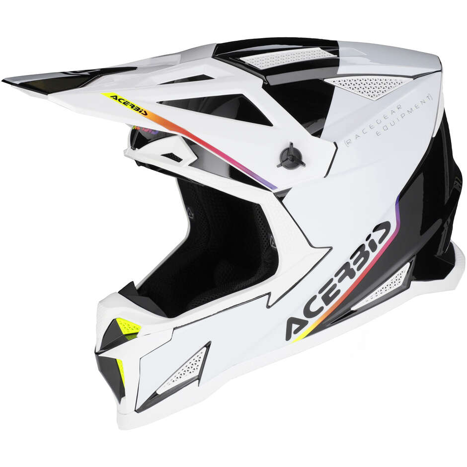 OFFROAD T711 White Black Cross Motorcycle Helmet