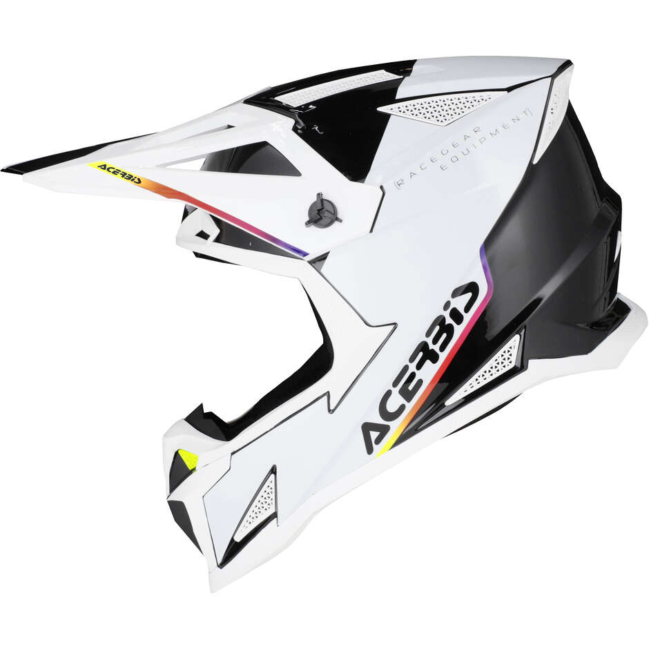 OFFROAD T711 White Black Cross Motorcycle Helmet