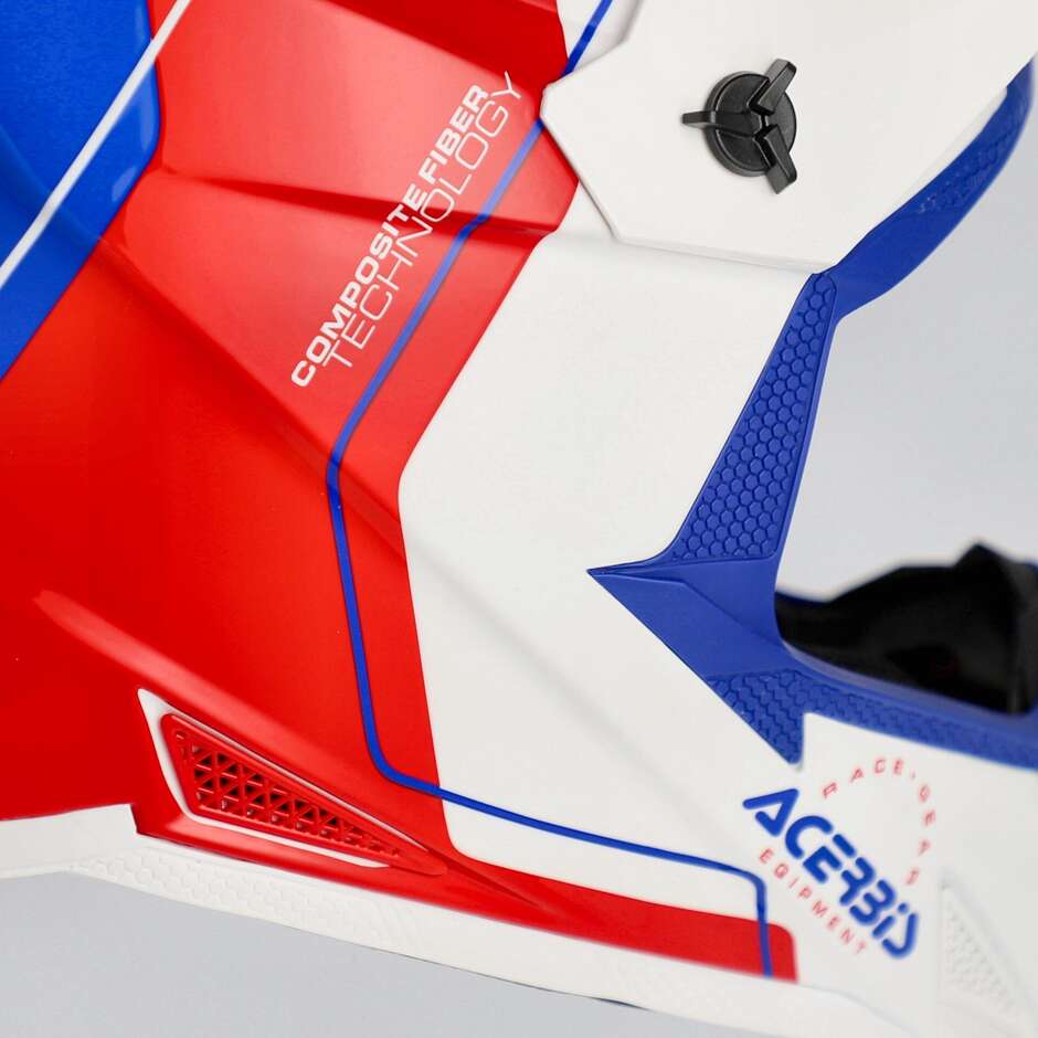 OFFROAD T711 White Red Blue Cross Motorcycle Helmet