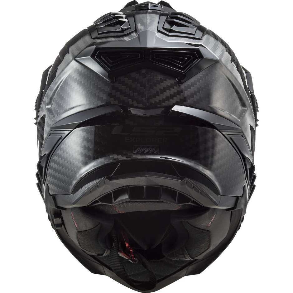 Offroad-Touren-Motorradhelm aus Carbon Ls2 MX701 EXPLORER C Glossy Carbon