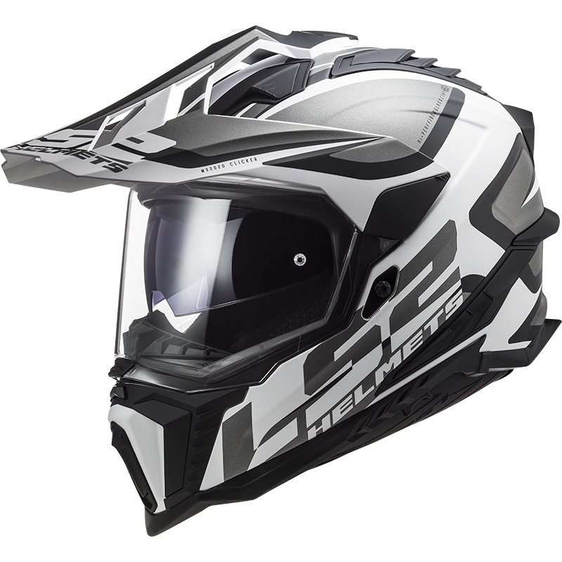LS2 Explorer Motorradhelm, Weiß, Größe L – Integralhelm Mit Pinlock, Sonnenblende, ECE 22.05