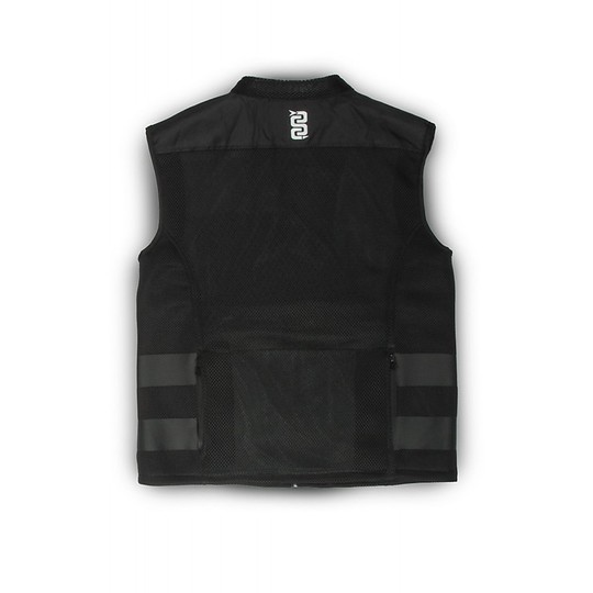 Oj Atmosphere HIDDEN Compact Perforated Motorcycle Vest Black