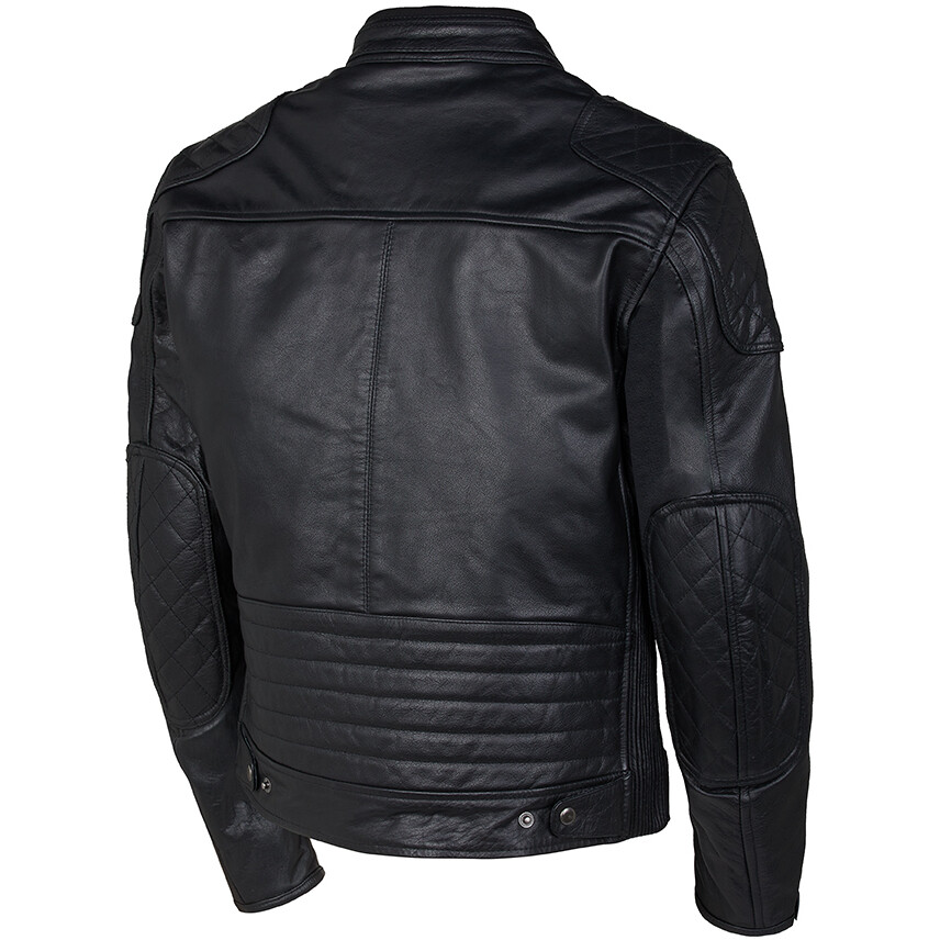 Oj Atmosphere J234 ACE MAN Motorradjacke aus schwarzem Leder