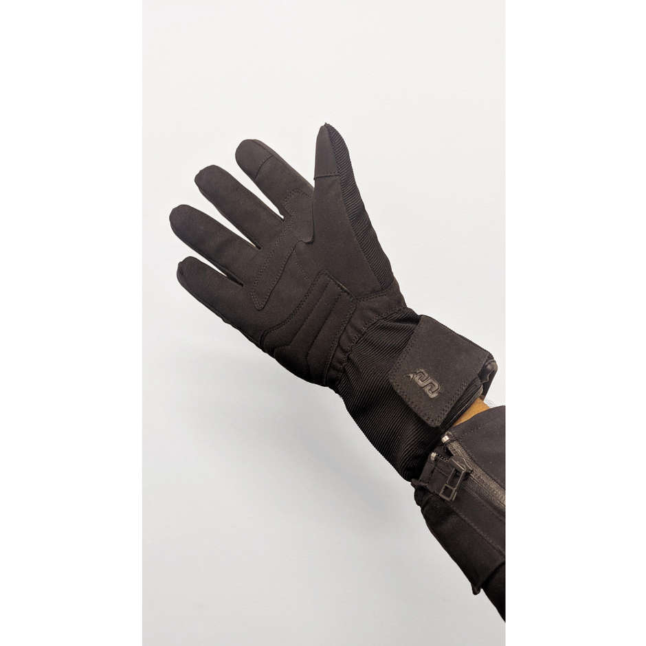 Oj Atmospheres LINEA Black Waterproof Motorcycle Gloves