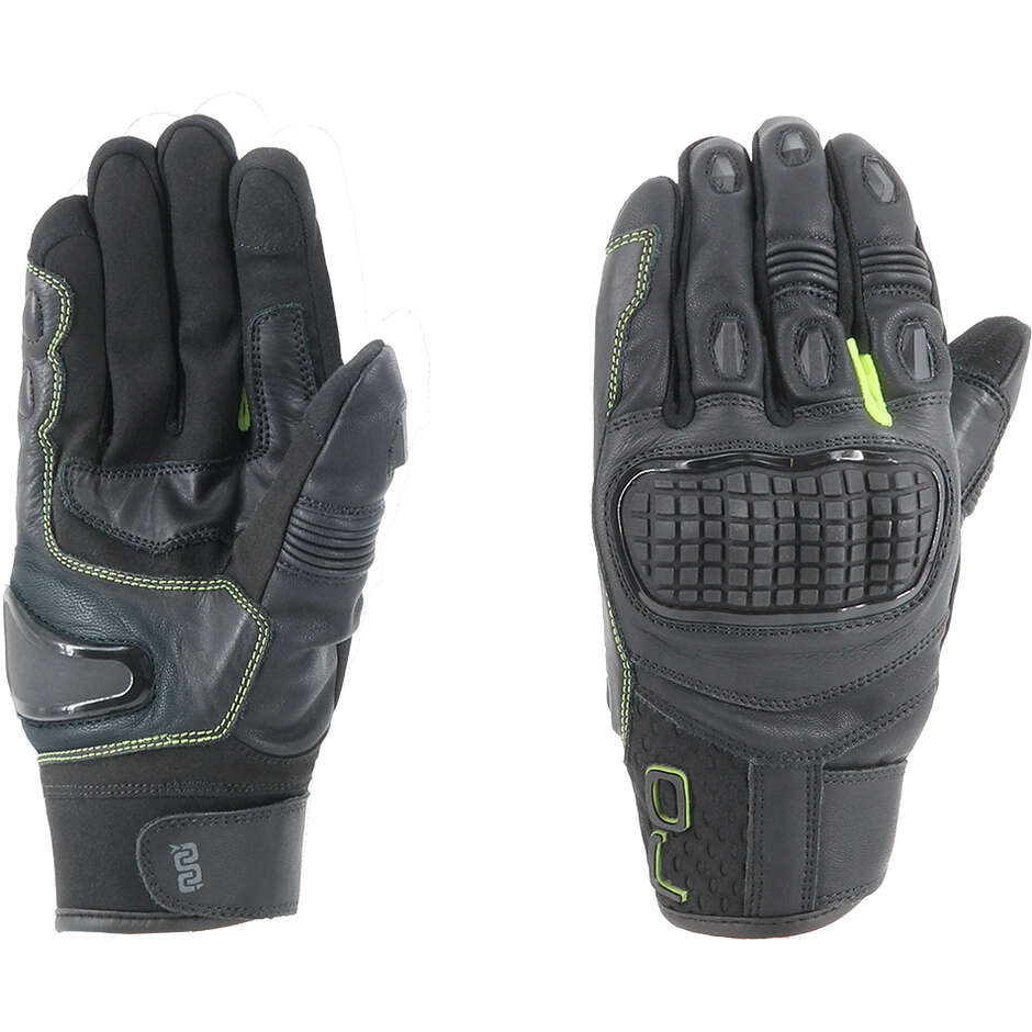 OJ BAD Motorradhandschuh Schwarz/Fluoreszierendes Gelb