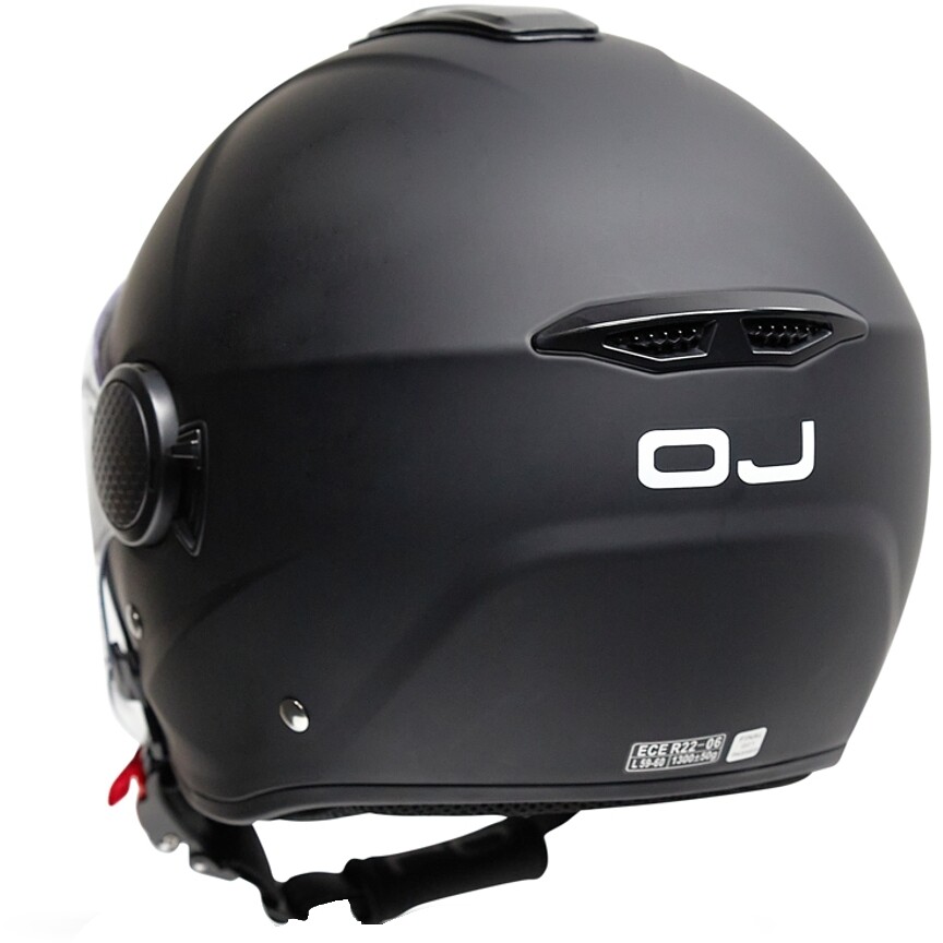 OJ DREAM Jet Motorradhelm, Mattschwarz