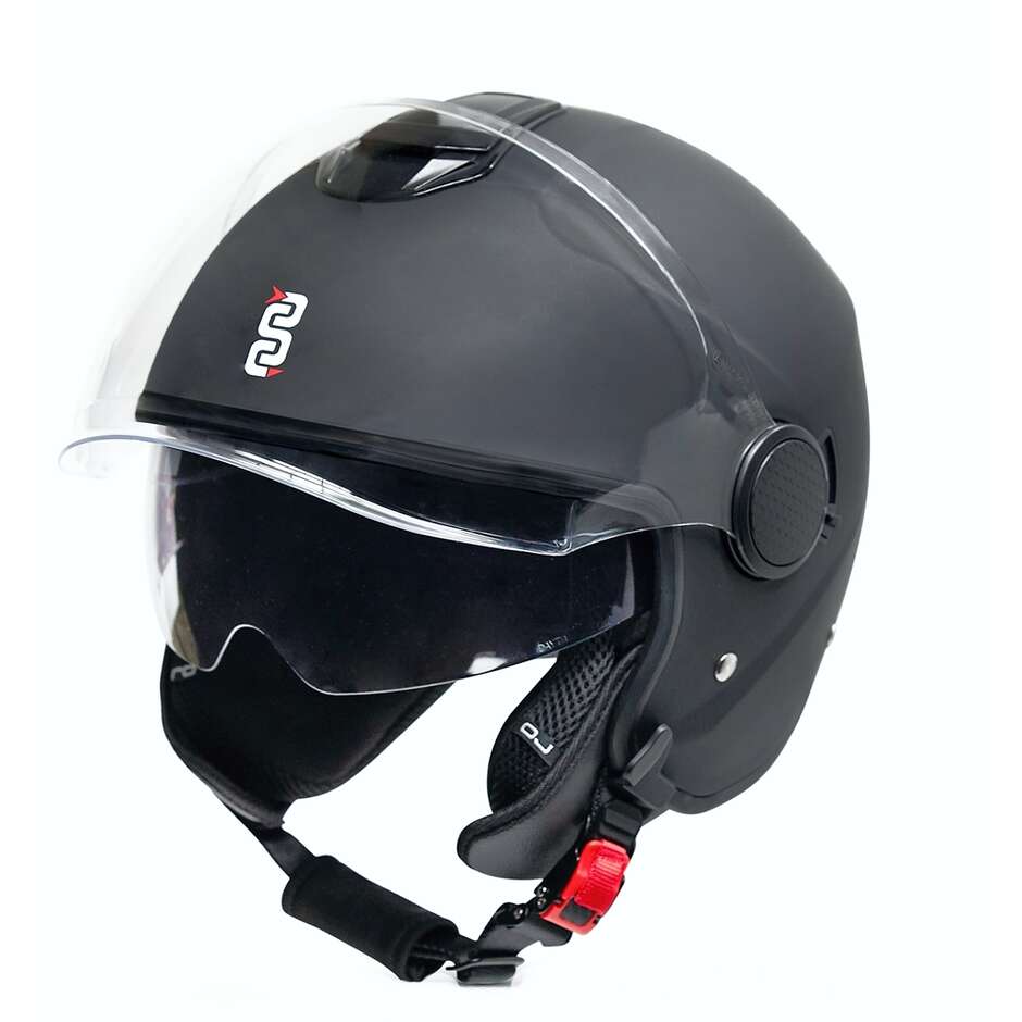 OJ DREAM Jet Motorradhelm, Mattschwarz