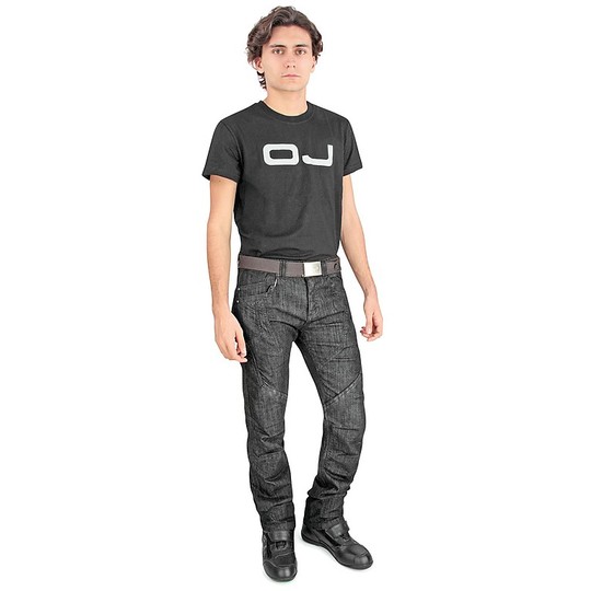OJ Jeans Pantalon de moto Black Muscle
