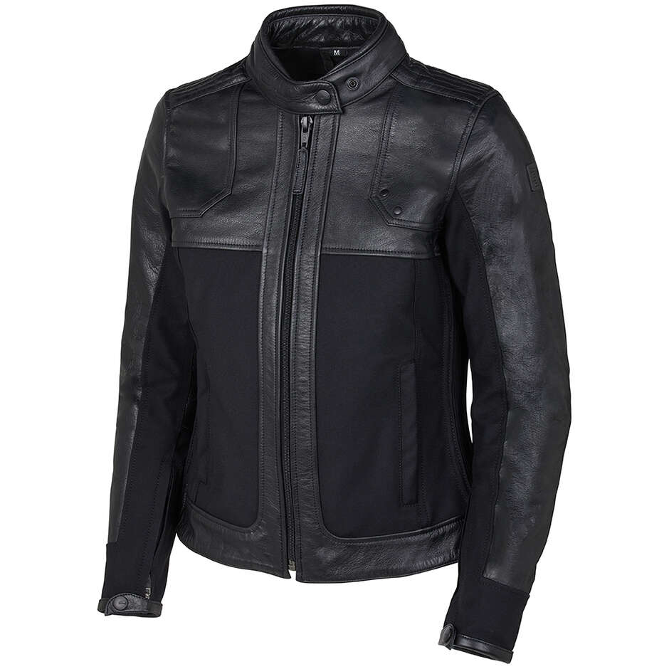 Oj MOONLIGHT Black Leather Motorcycle Jacket