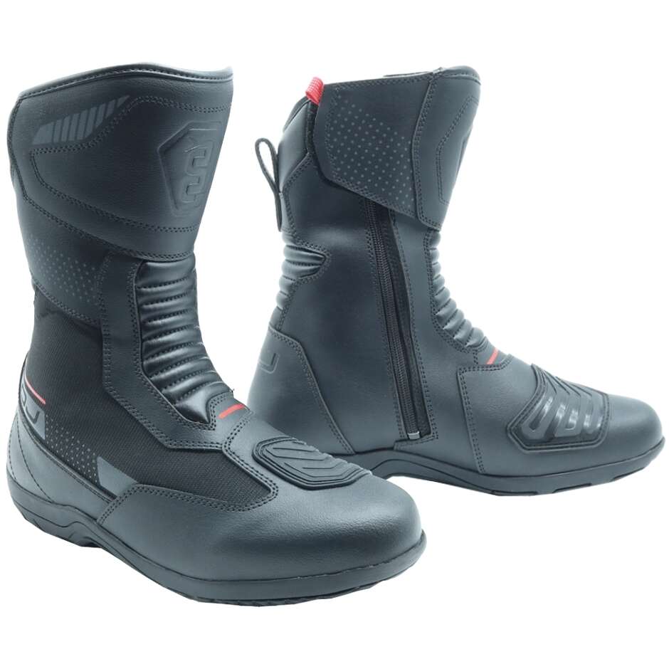 OJ STRIDER Schwarze Motorradstiefel