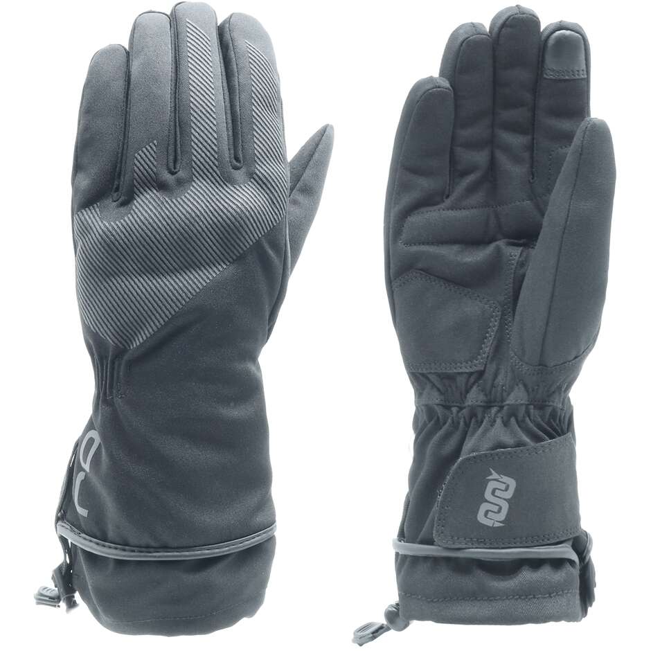 OJ UPLOAD Wasserdichte Motorradhandschuhe Schwarz