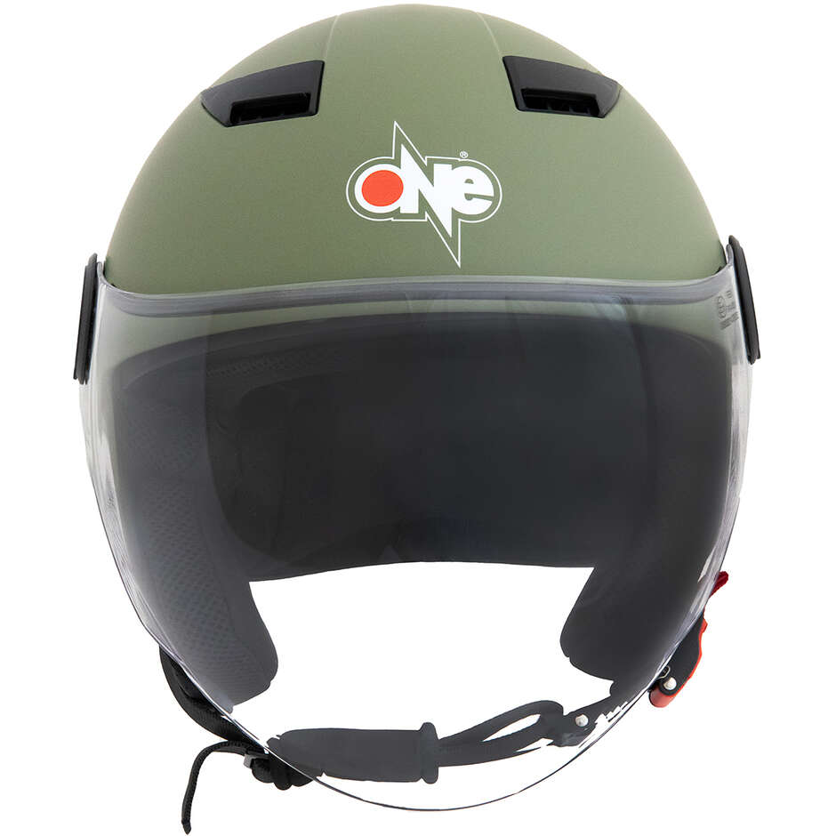 One Gamma 2.0 Jet Motorcycle Helmet with Visor, Military Green