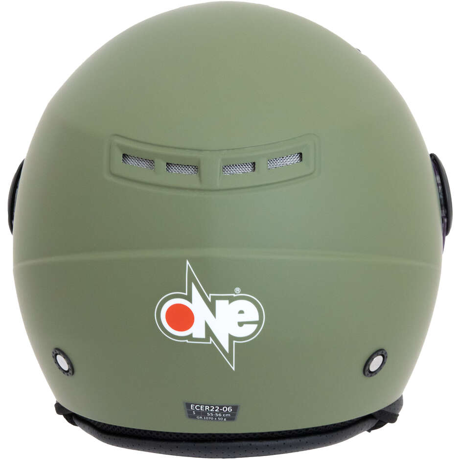 One Gamma 2.0 Jet Motorcycle Helmet with Visor, Military Green