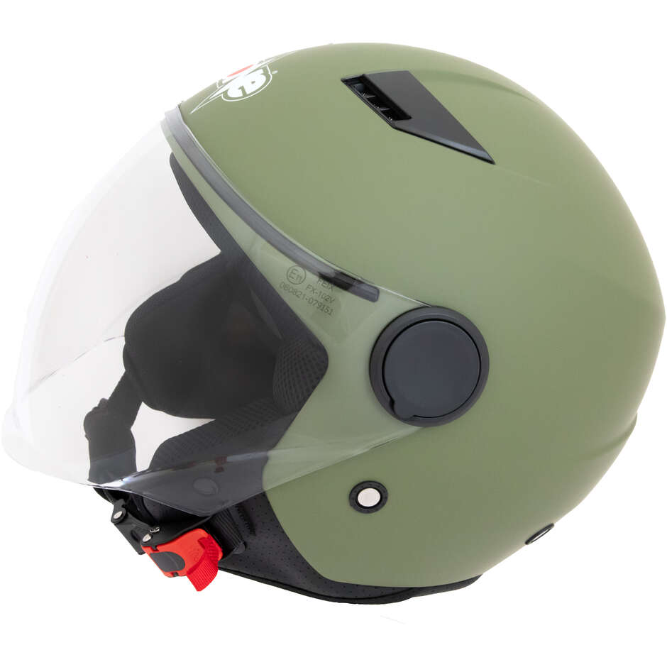 One Gamma 2.0 Jet Motorcycle Helmet with Visor, Military Green