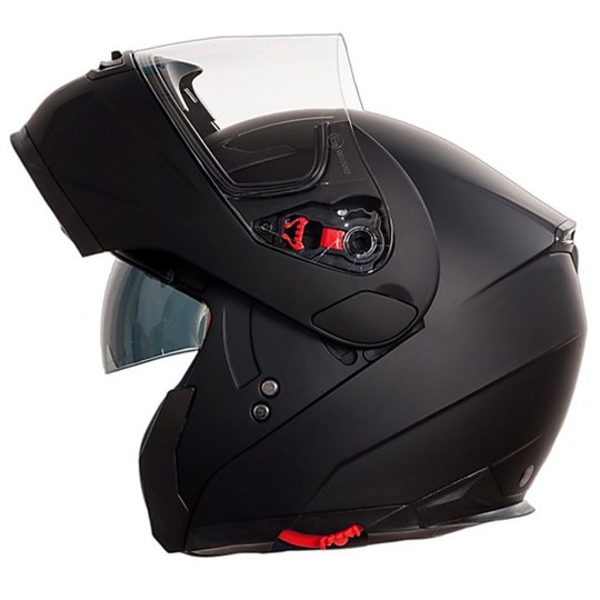 One Outline Modular Motorcycle Helmet Visor Sunroof Double Matte Black