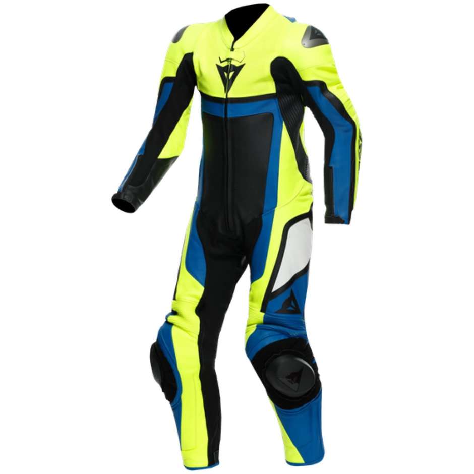 One Piece Professional Child Dainese GEN-Z JUNIOR 1PC Perforated Fluo Yellow Blue Black
