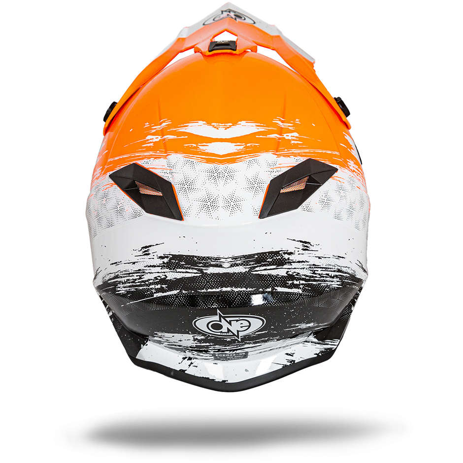 One Tiger 2.0 Cross Enduro motorcycle helmet Orange White