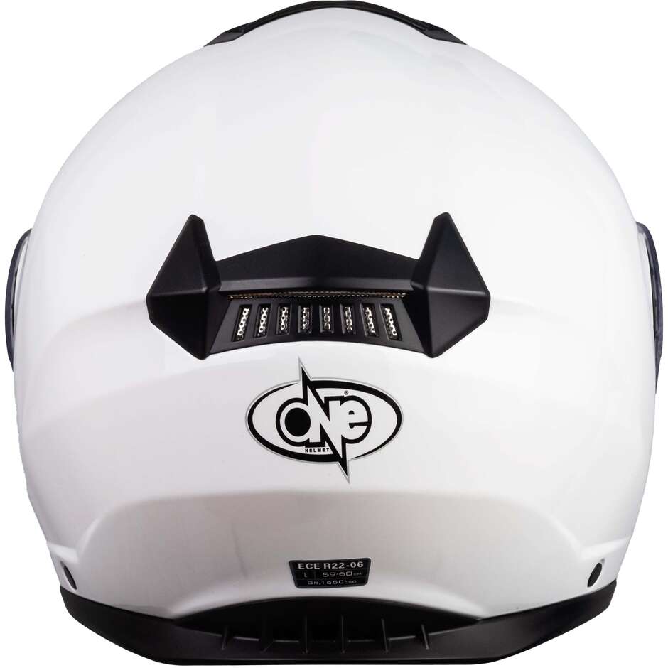 One Urban P/J 22.06 White Modular Motorcycle Helmet