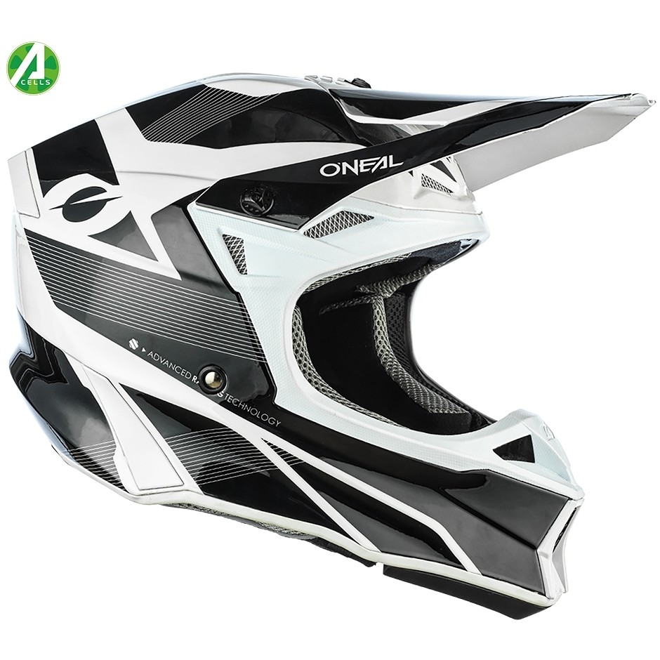 Oneal 10SRS Hyperlite Helm COMPACT Cross Enduro Motorradhelm Schwarz / Weiß