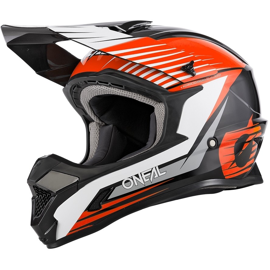 Oneal 1Srs Helmettream Cross Enduro Motorcycle Helmet Black Orange