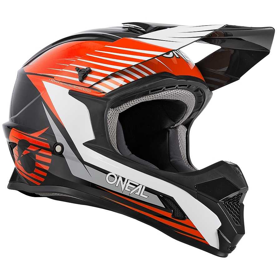 Oneal 1Srs Helmettream Cross Enduro Motorcycle Helmet Black Orange For ...