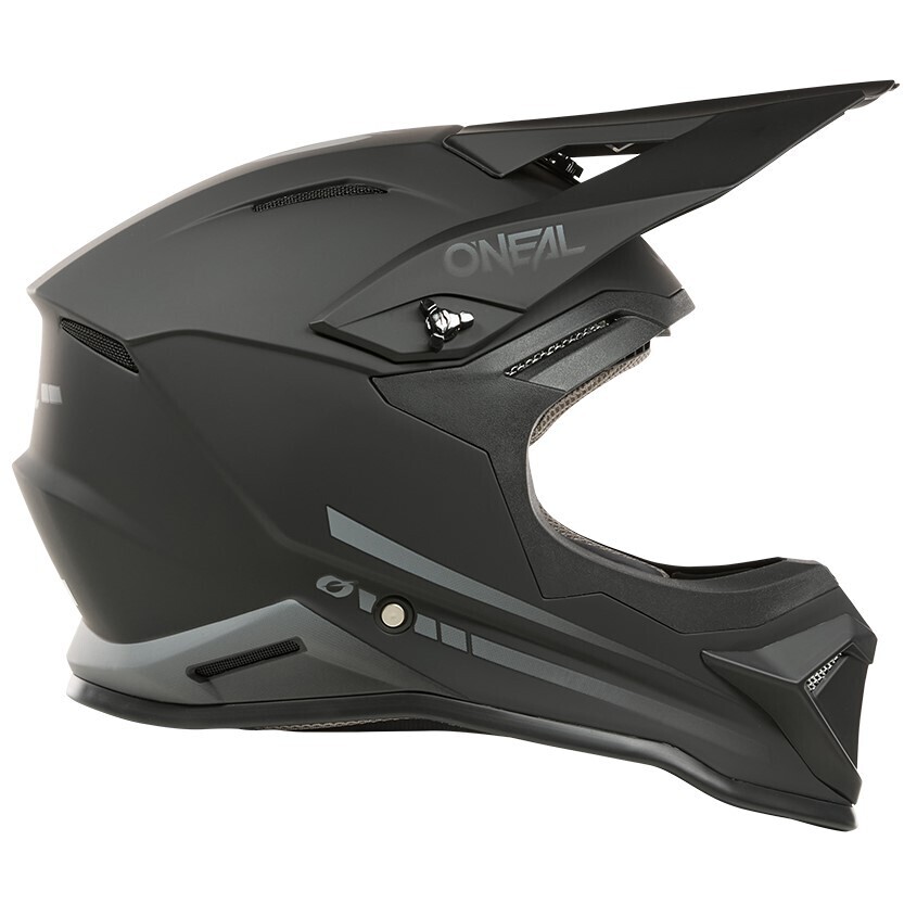 Oneal 1SRS SOLID Kinder Enduro Moto Cross Helm Mattschwarz
