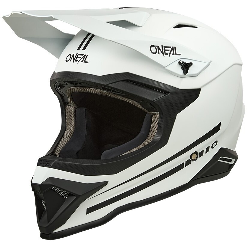 Oneal 1SRS SOLID Weiß Cross Enduro Motorradhelm