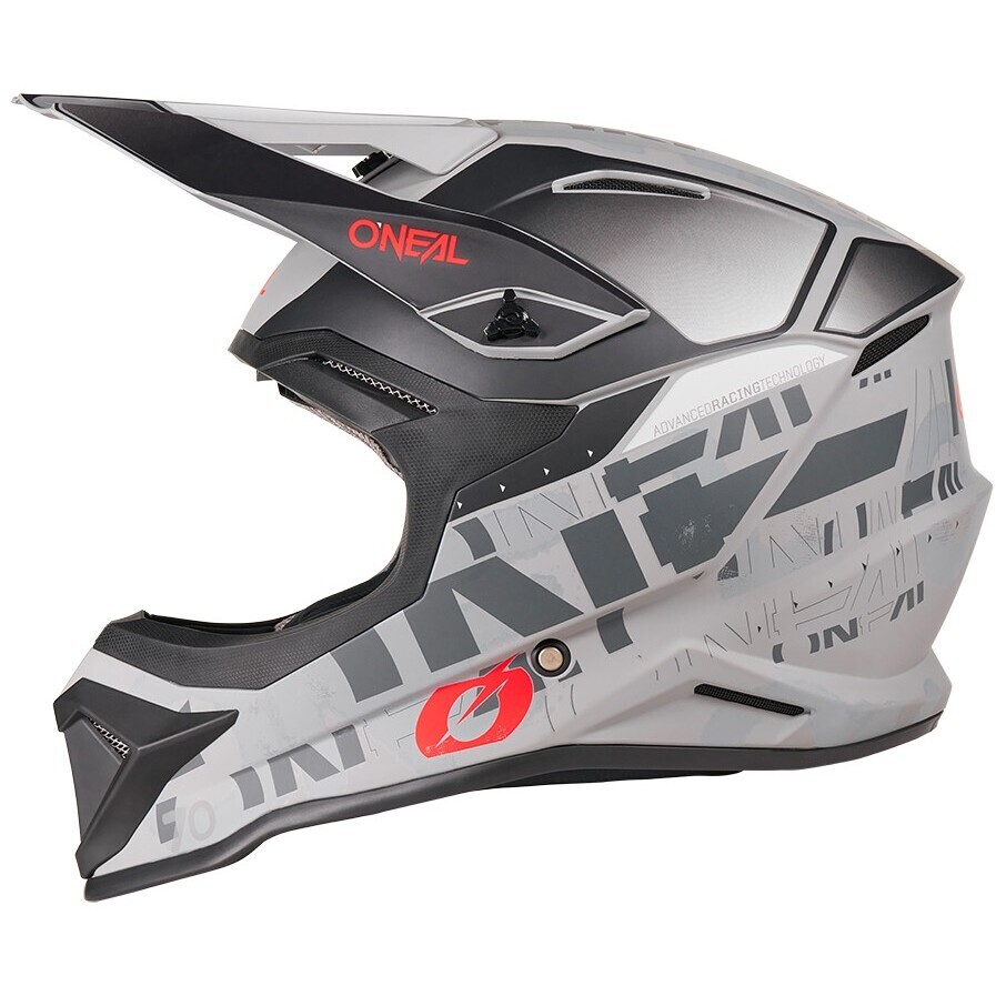 Oneal 1SRS VOLTIXX Cross Enduro Motorradhelm Schwarz Grau