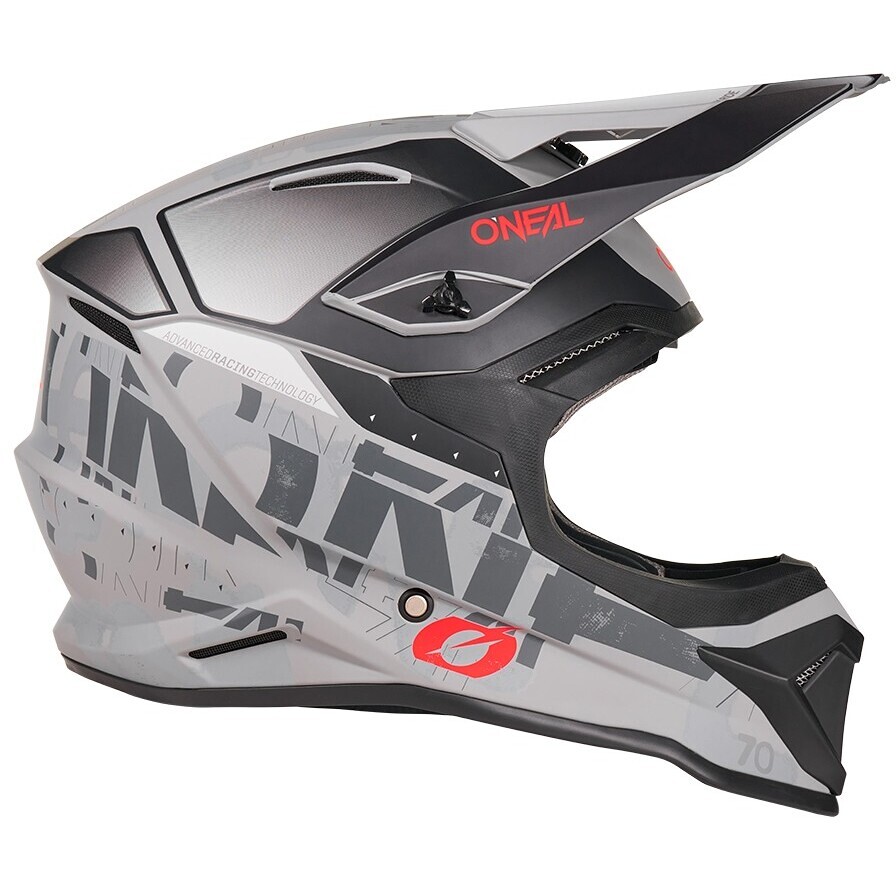 Oneal 1SRS VOLTIXX Cross Enduro Motorradhelm Schwarz Grau