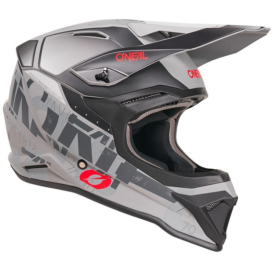 Oneal 1SRS VOLTIXX Cross Enduro Motorradhelm Schwarz Grau