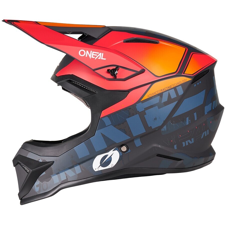 Oneal 1SRS VOLTIXX Cross Enduro Motorradhelm Schwarz Orange