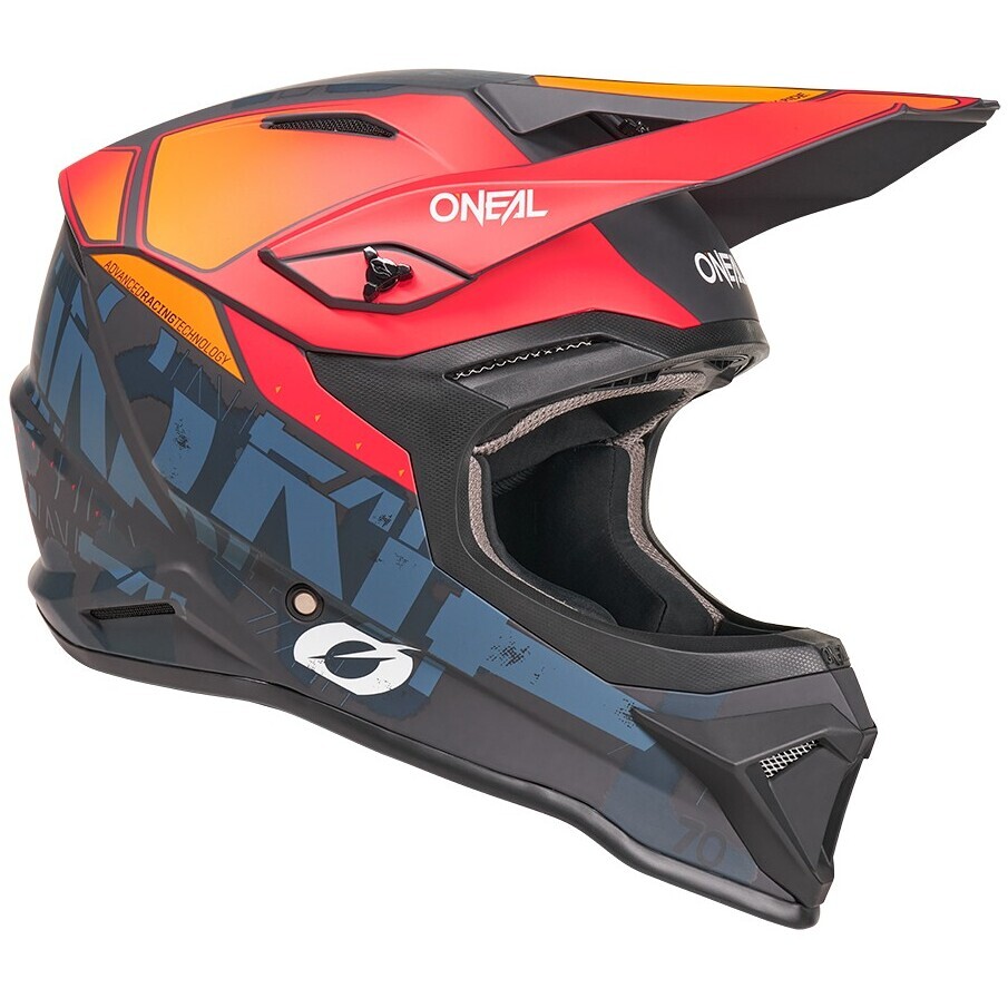 Oneal 1SRS VOLTIXX Cross Enduro Motorradhelm Schwarz Orange