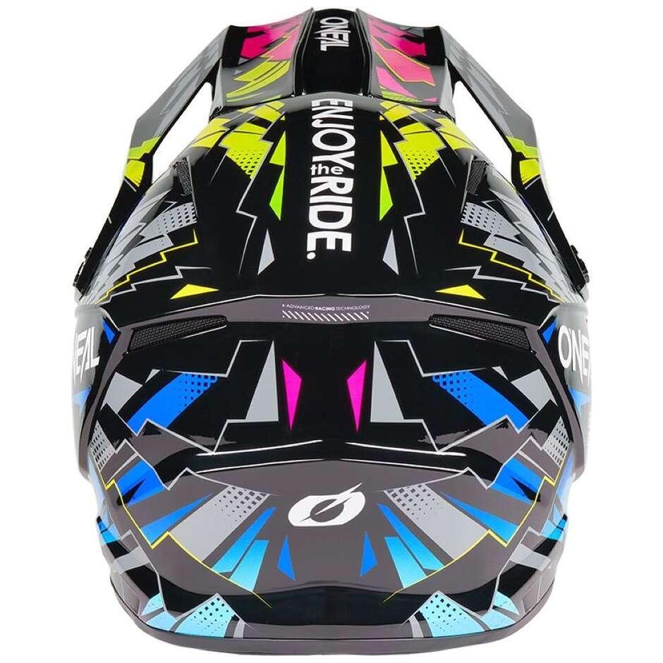 Oneal 1SRS YOUTH STIXX V.27 Kids Motocross Enduro Helmet Black Multi