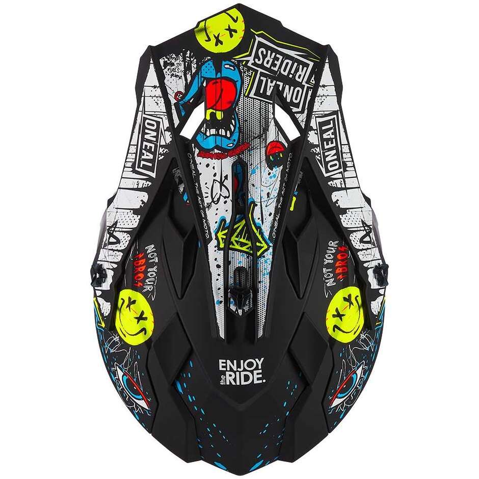 Oneal 2SRS RANCID Cross Enduro Motorradhelm Schwarz/Weiß