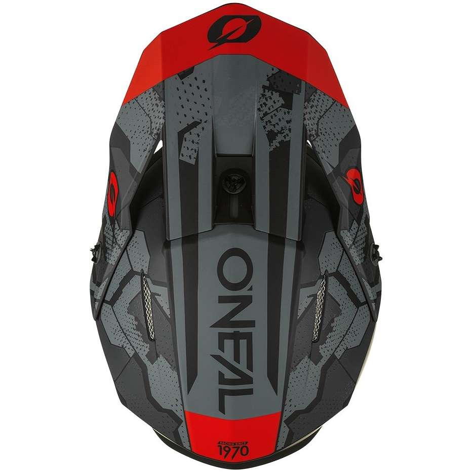 Oneal 3Srs CAMO V.22 Cross Enduro Motorcycle Helmet Black Red