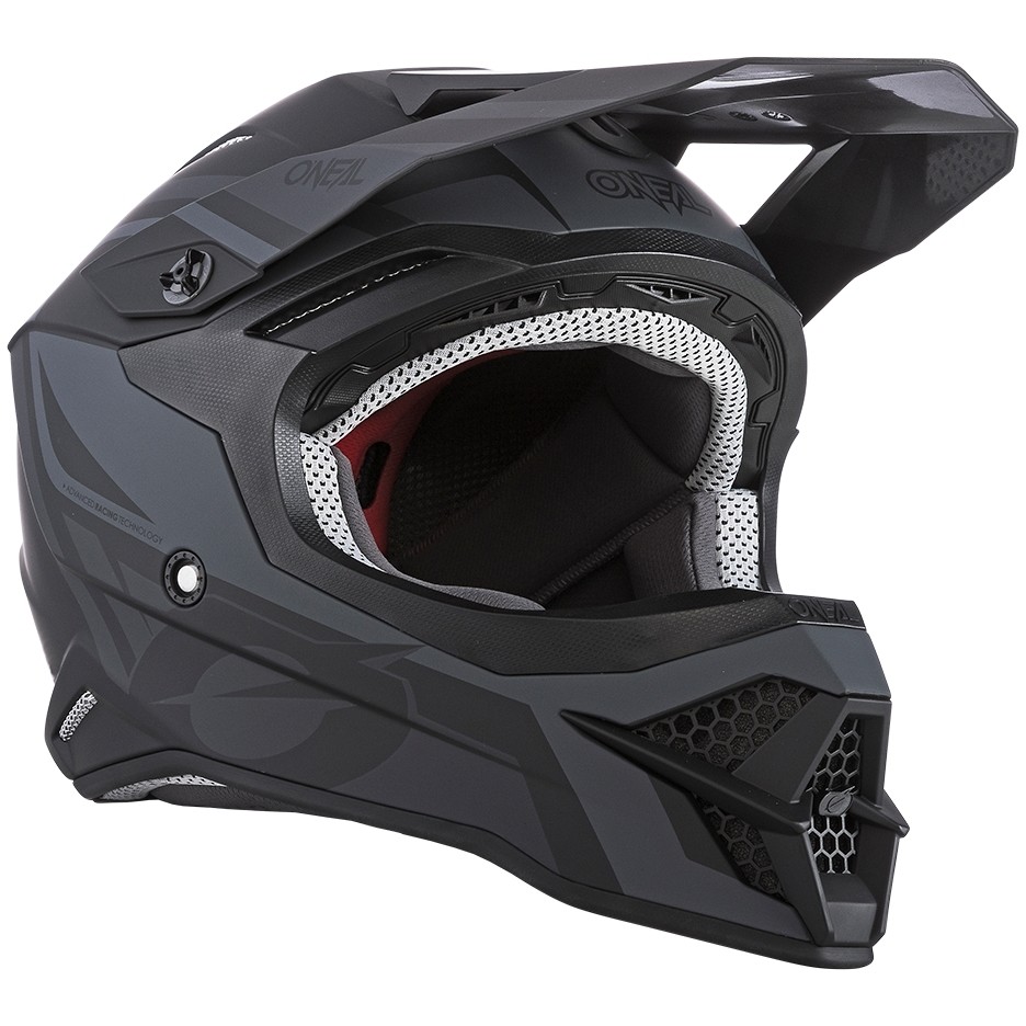 Oneal 3Srs Helm Hybrid Cross Enduro Motorradhelm Schwarz Grau