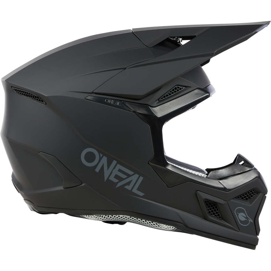 Oneal 3SRS Jugend SOLID Kinder Cross Enduro Motorradhelm Schwarz