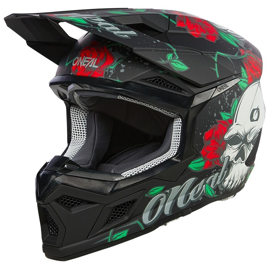 Oneal 3SRS MELANCIA Cross Enduro Motorcycle Helmet Black/Multi