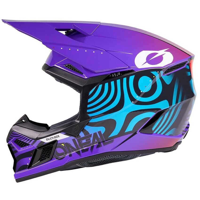 Oneal 3SRS NOVA V.27 Purple Cross Enduro Motorradhelm