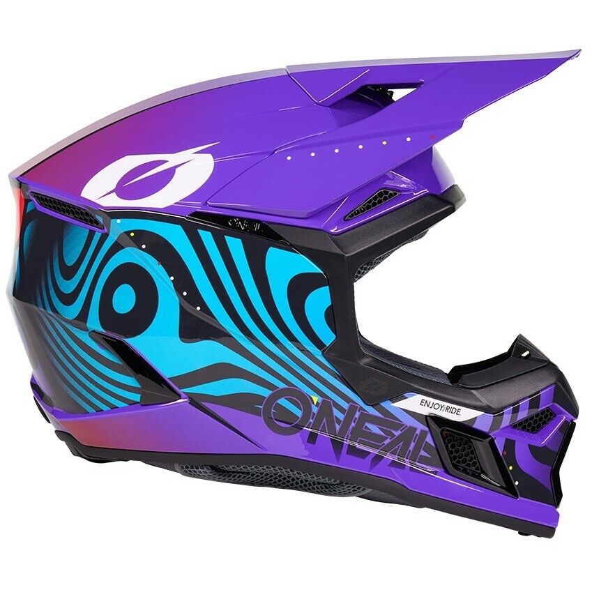 Oneal 3SRS NOVA V.27 Purple Cross Enduro Motorradhelm