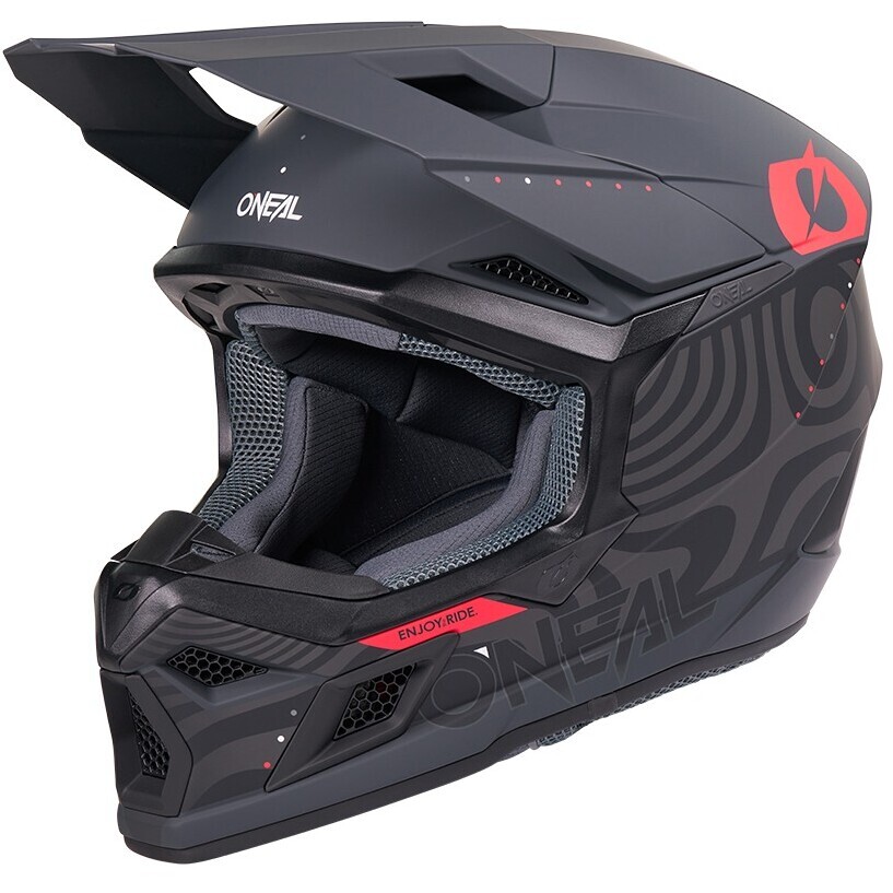 Oneal 3SRS NOVA V.27 Schwarzer Motorrad-Cross-Enduro-Helm